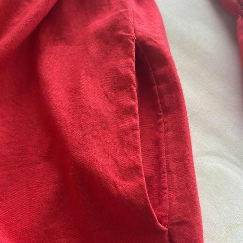 Free People Vibrant Red Cotton Dress in excellent condition